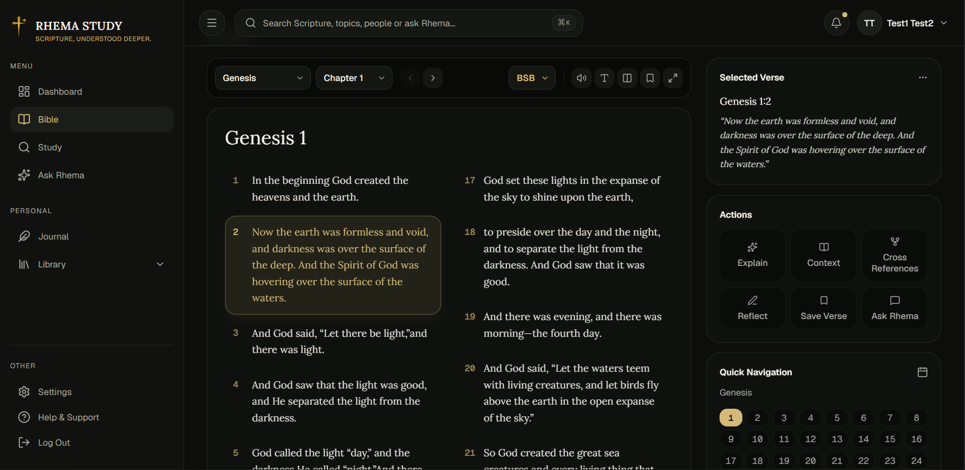 Feature 01 Scripture Reader UI Placeholder